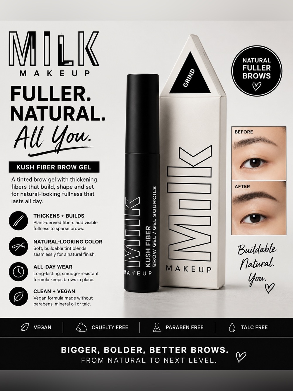 Milk Makeup Kush Fiber Brow Gel — Black